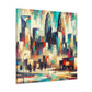 "Cityscape Symphony: Charlotte Rhapsody" - Canvas