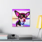 "Chihuahua's Joyful Dance" - Canvas