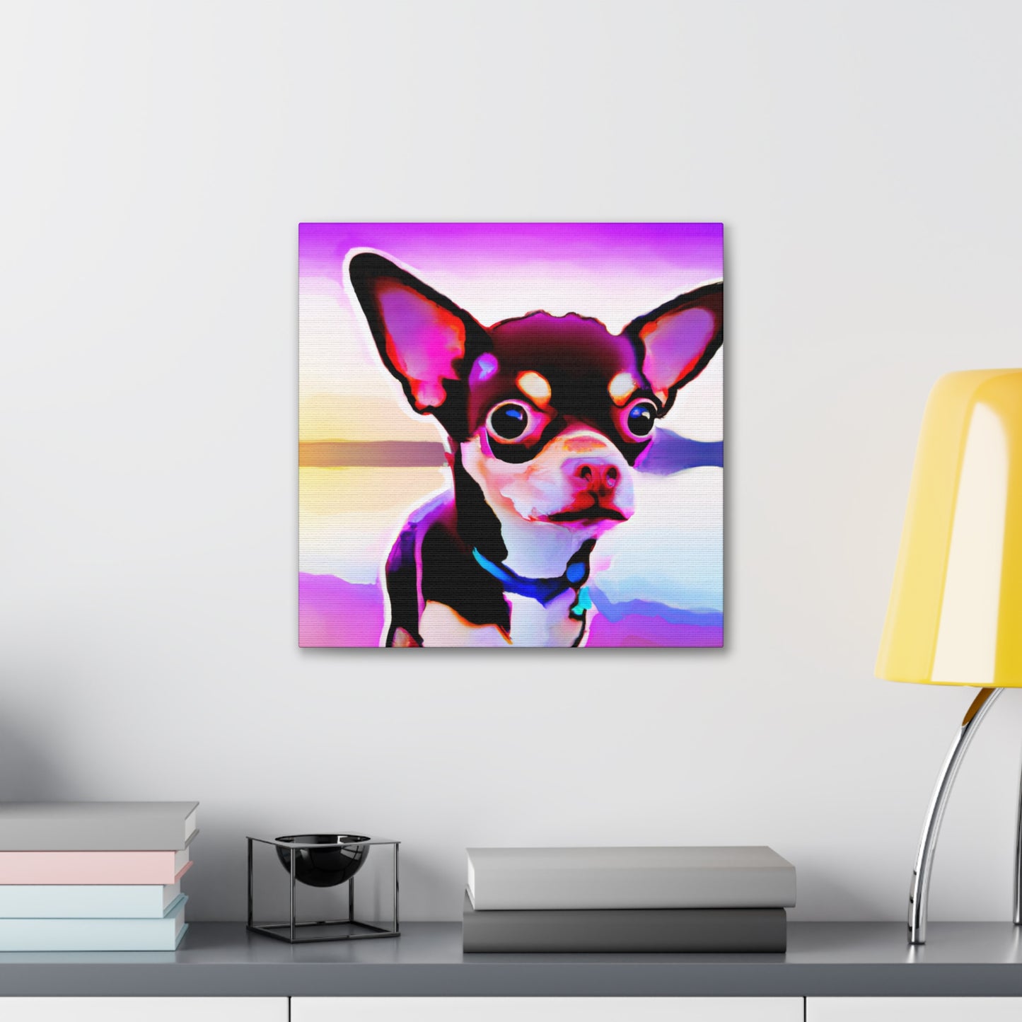 "Chihuahua's Joyful Dance" - Canvas