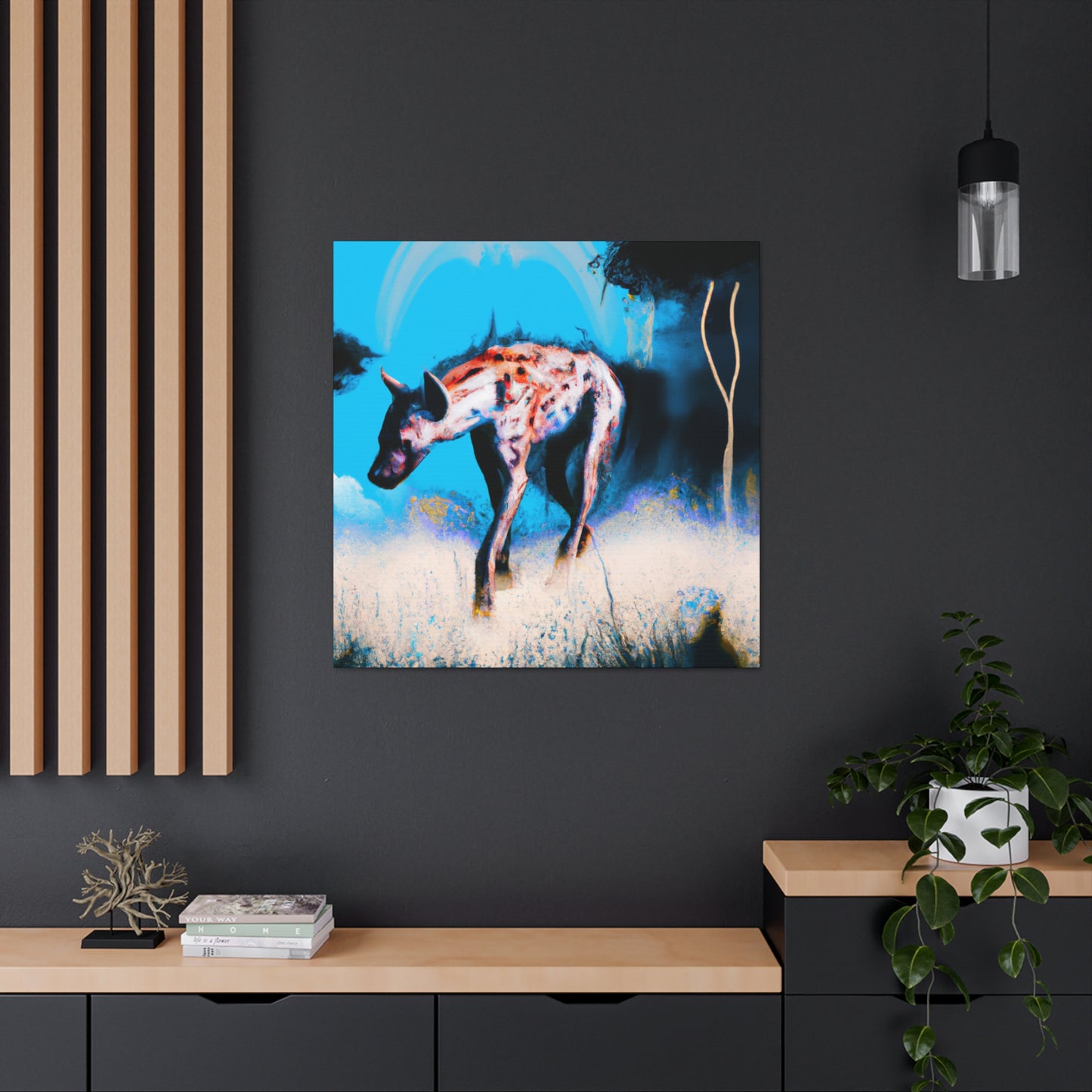 Hyena in Wonderland. - Canvas