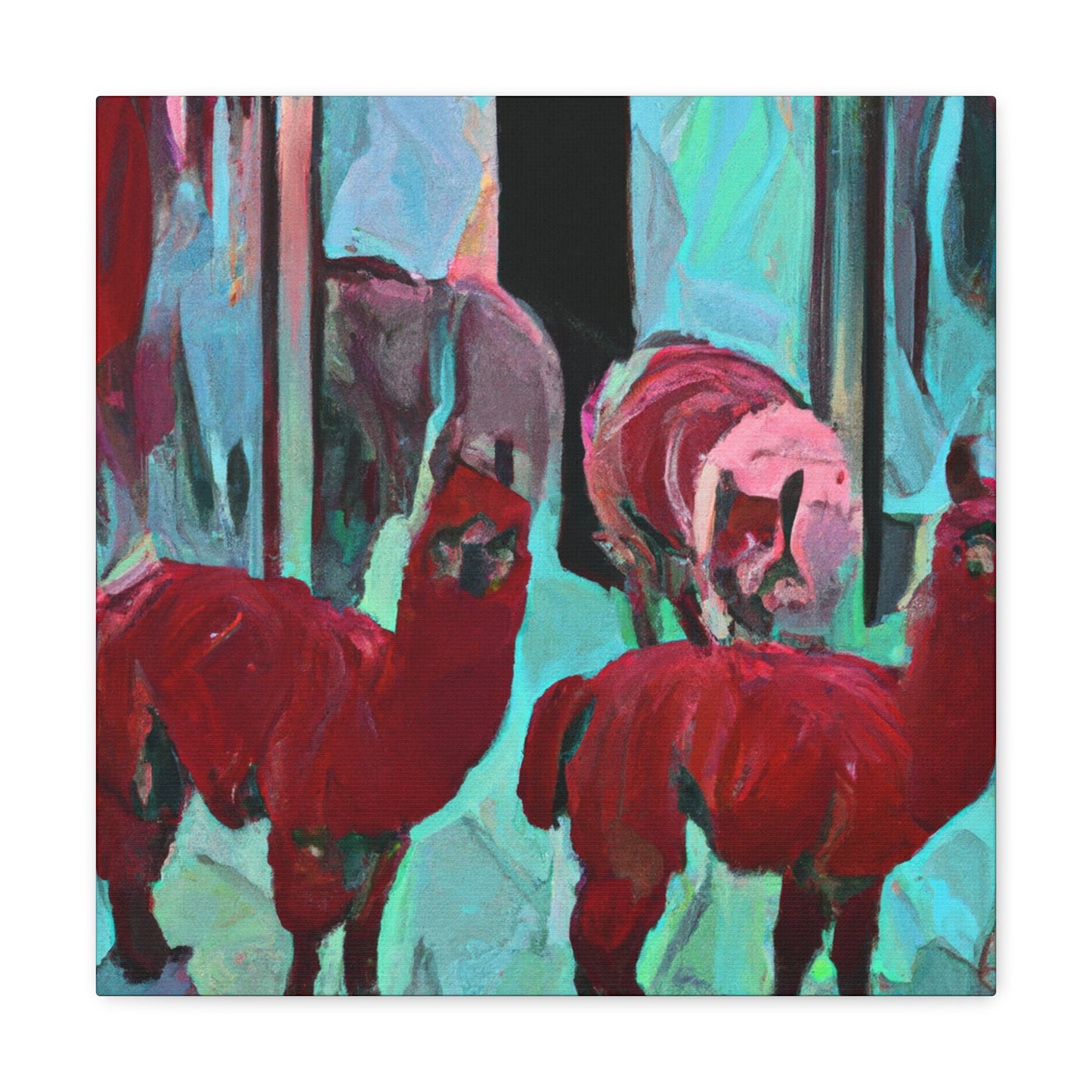 Alpaca Dreamscape Painting - Canvas