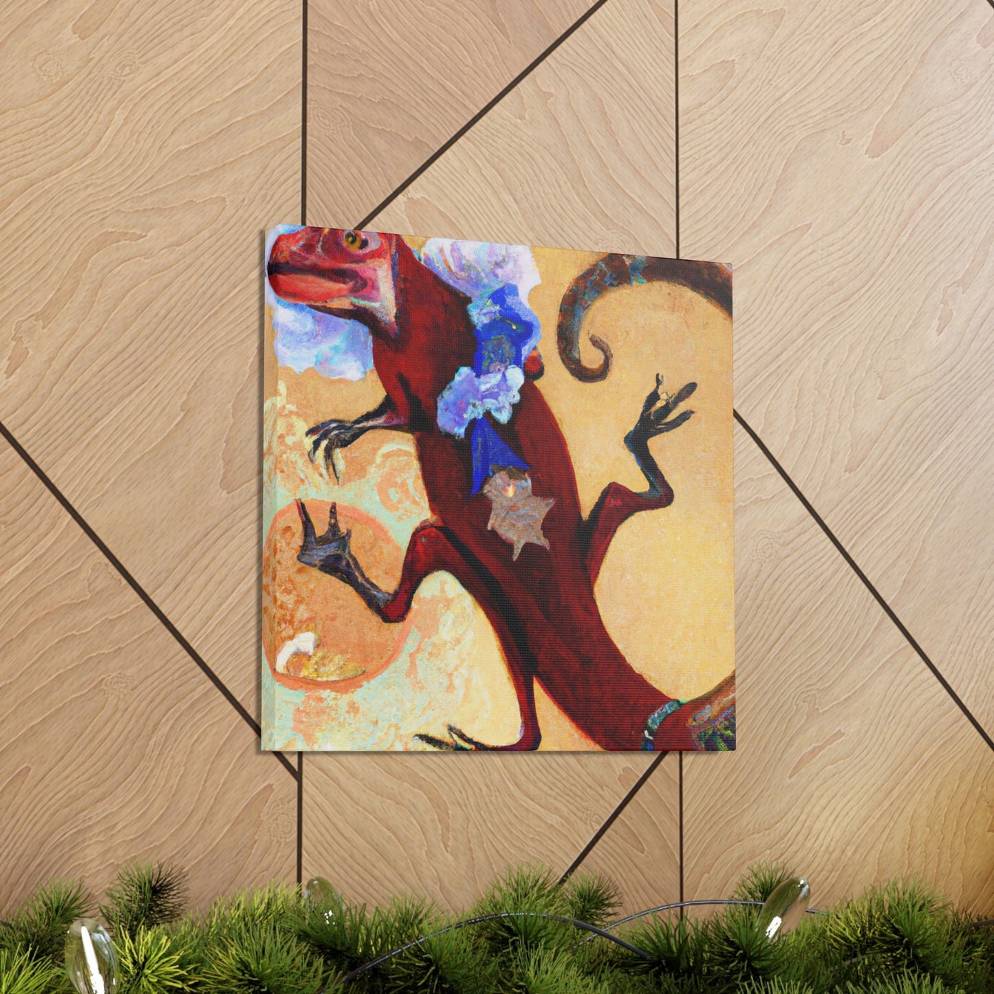 Frilled Lizard Reflection - Canvas