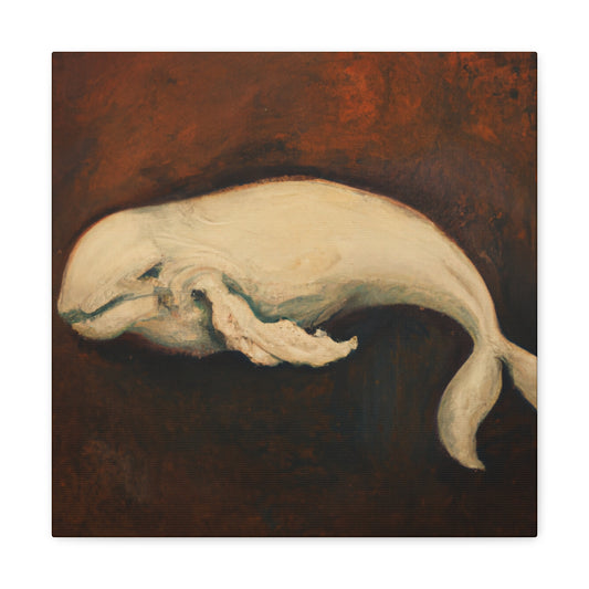 Beluga Whale Serenely - Canvas