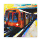 "Subway Train Expressionism" - Canvas