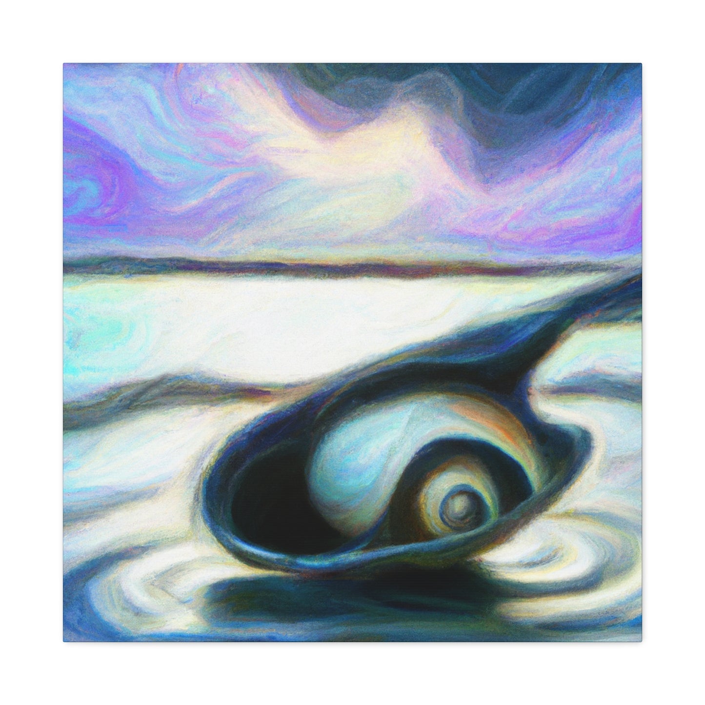 Clam Under Moonlight. - Canvas