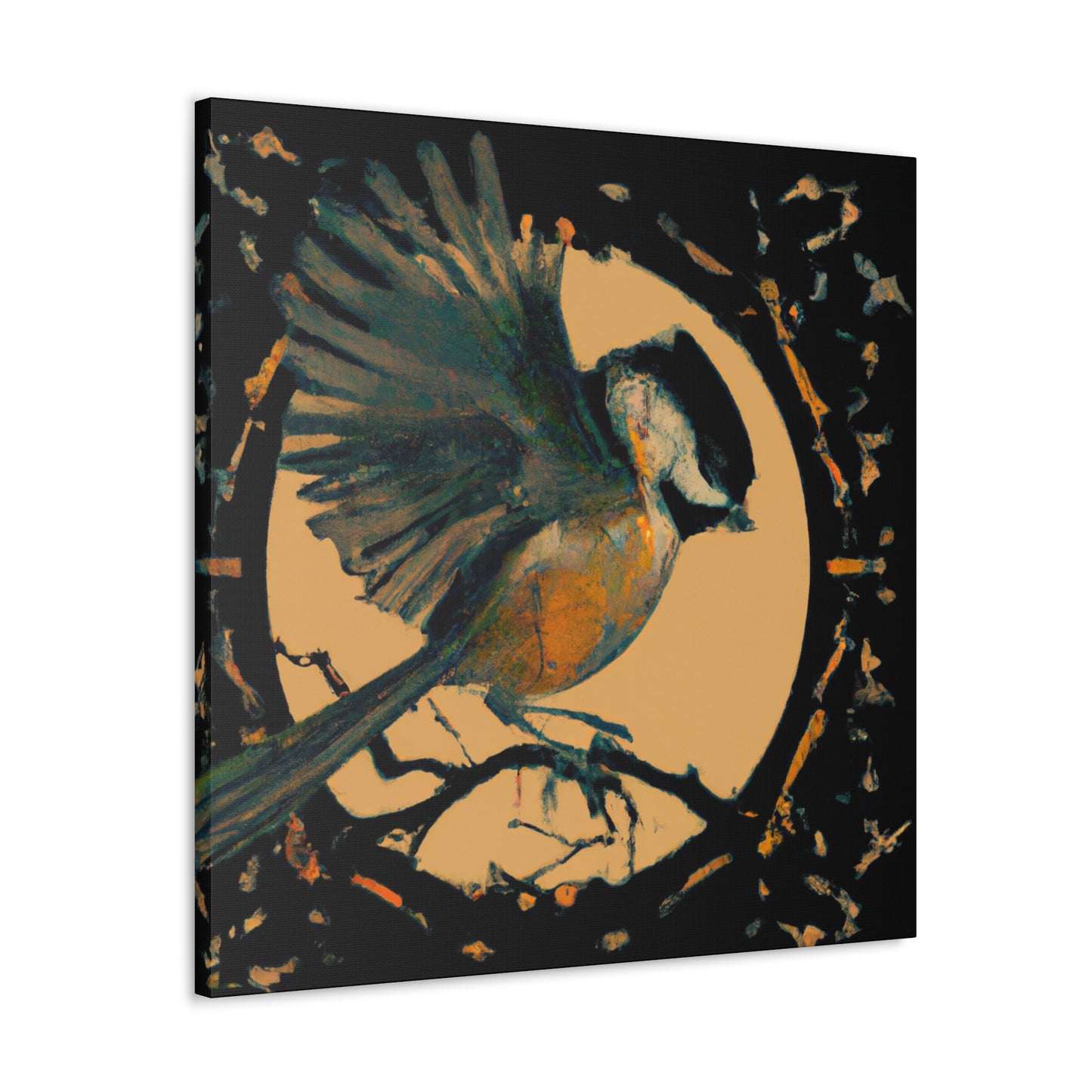 "Titmouse in Art Deco" - Canvas