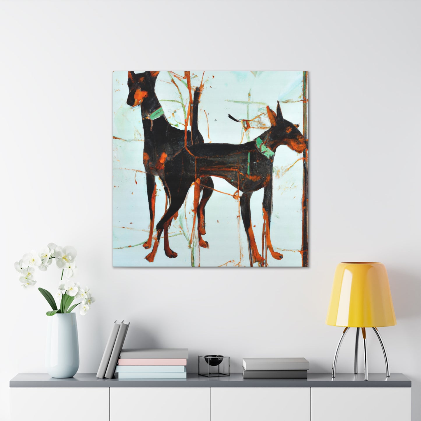 "Doberman Pinscher Odyssey" - Canvas