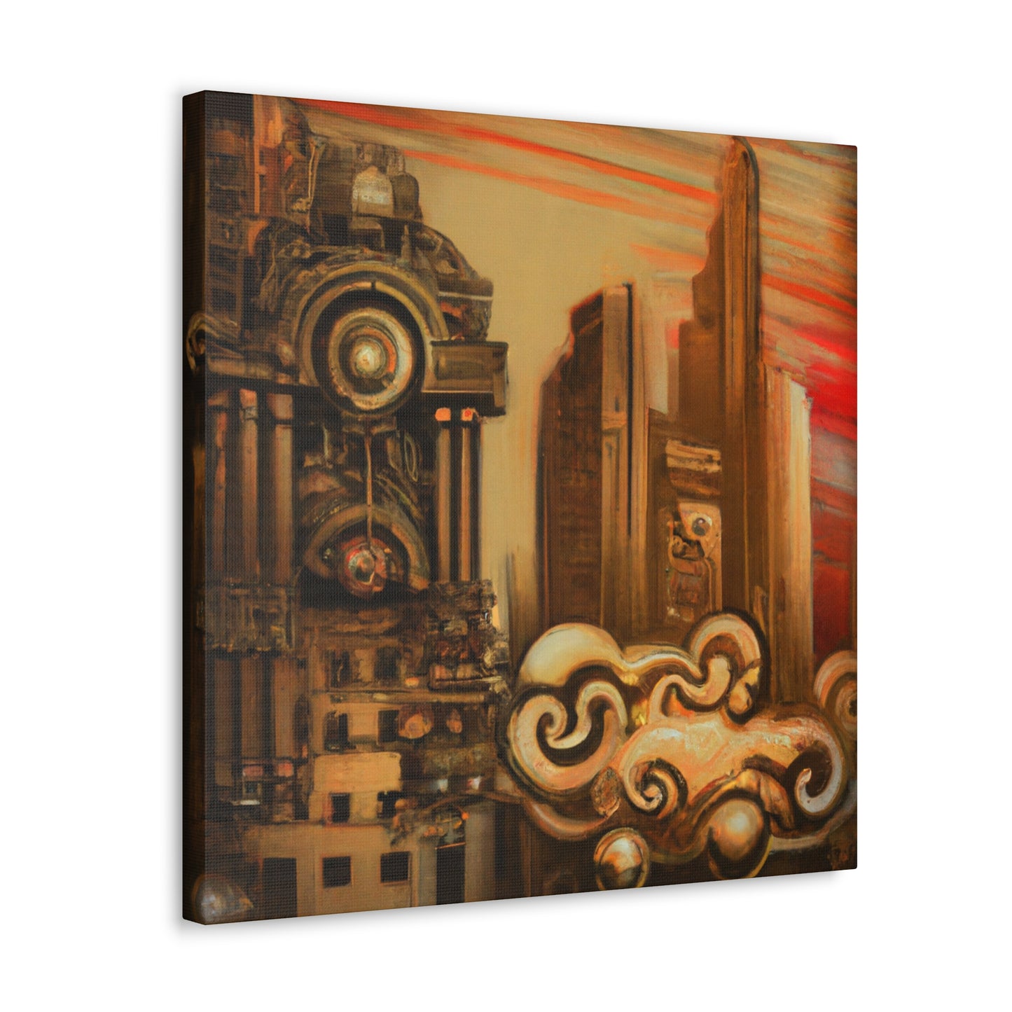 "Steampunk Art Deco Dream" - Canvas