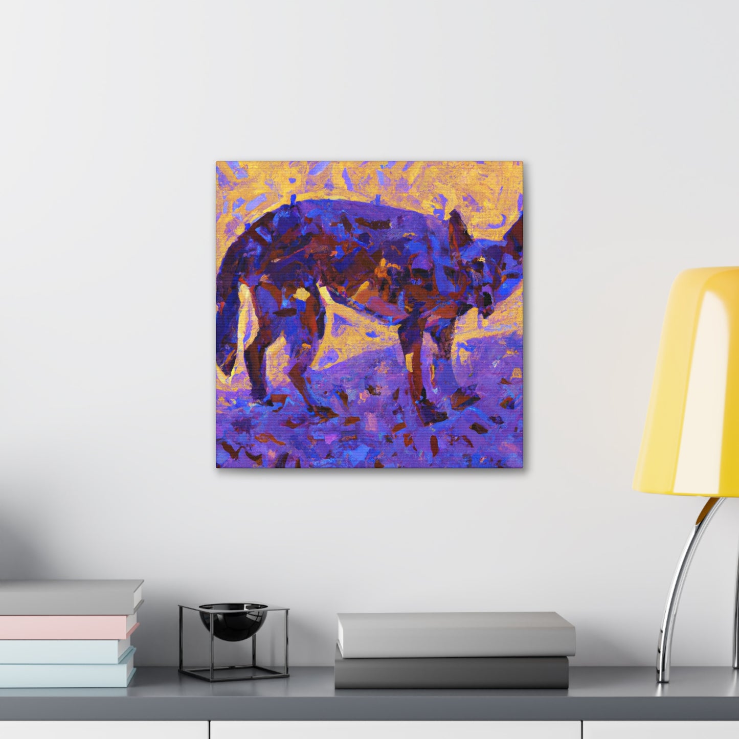 Coyote Among Hyacinths - Canvas