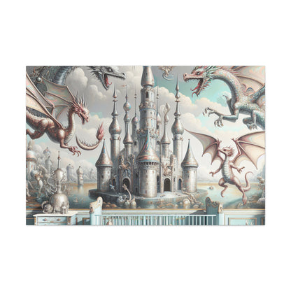 Whimsical Dragon's Fairytale - Canvas