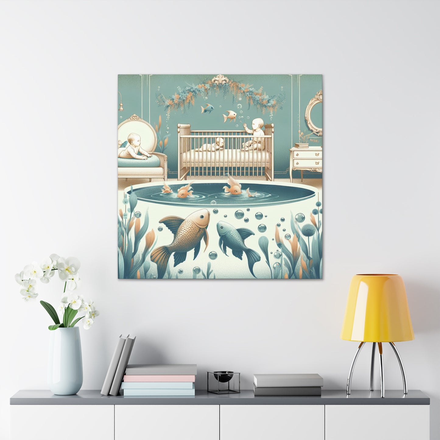 "Serene Aquatic Symphony" - Canvas