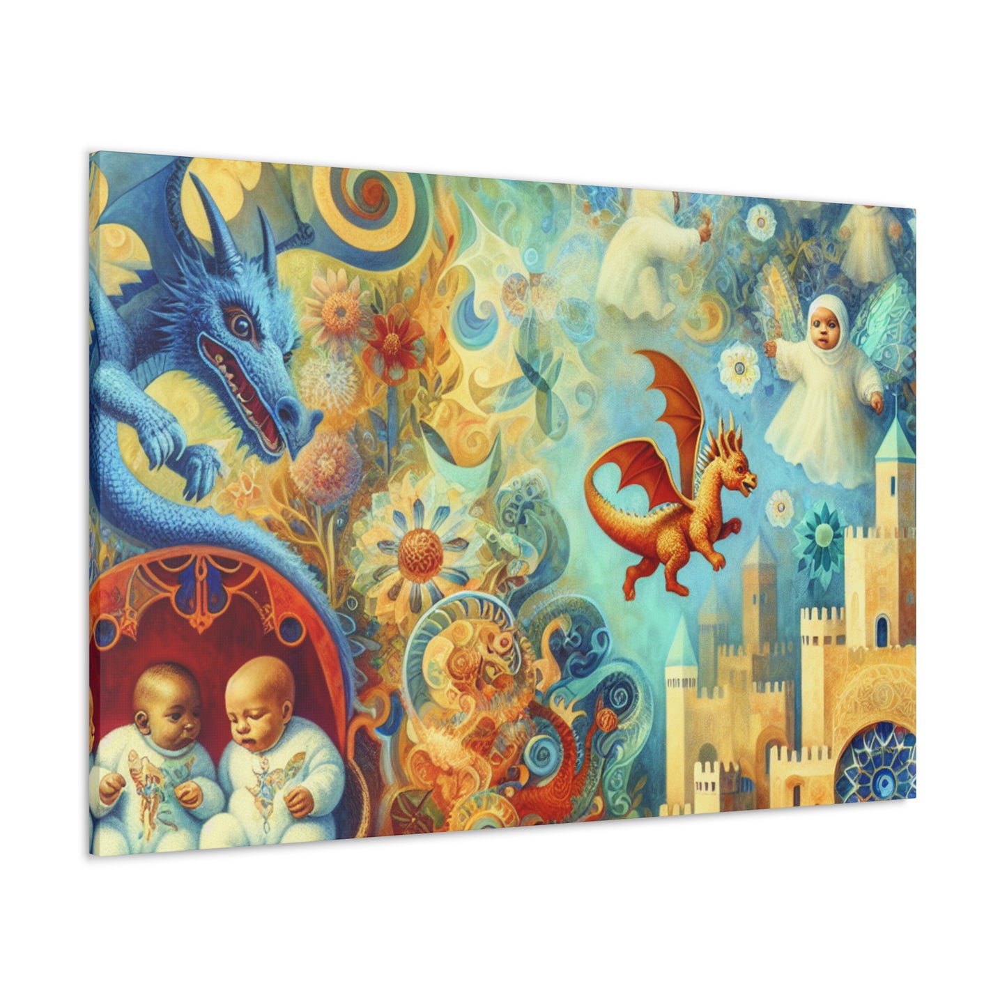 Whimsical Dragon Kingdom - Canvas