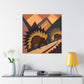 Porcupine in Art Deco - Canvas