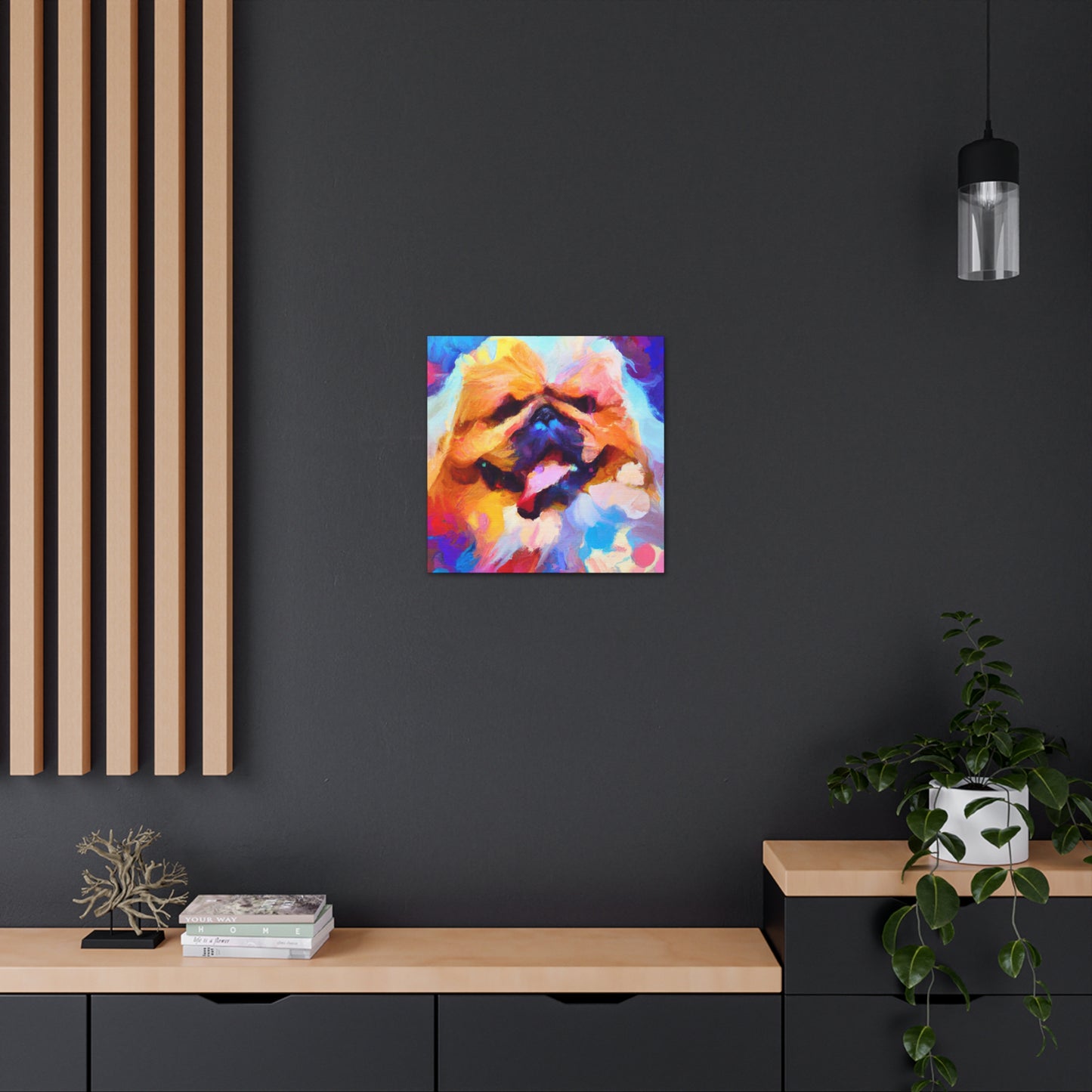 "Pekingese Playful Pose" - Canvas