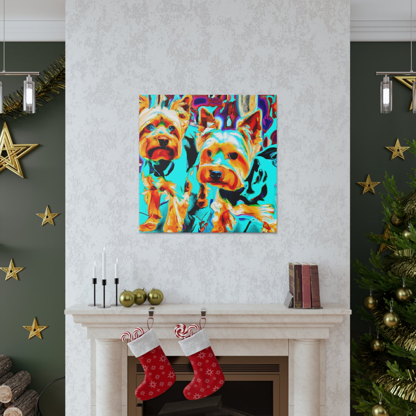 "Yorkshire Terrier Delight" - Canvas