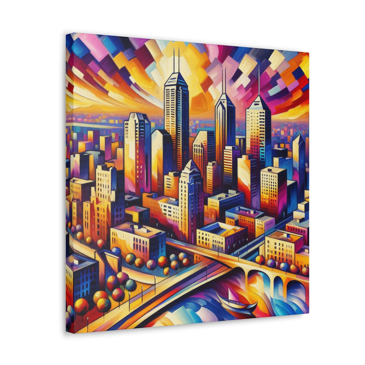 "Enigmatic Urban Dreamscape" - Canvas