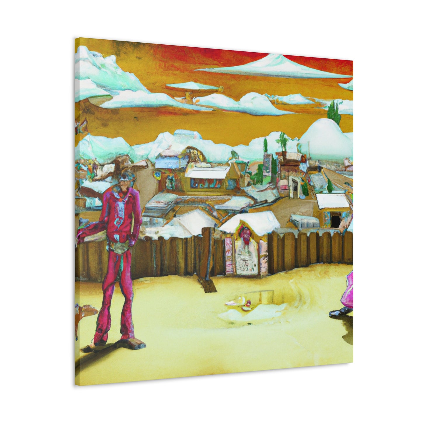 "Frontier Town Dreamscape" - Canvas