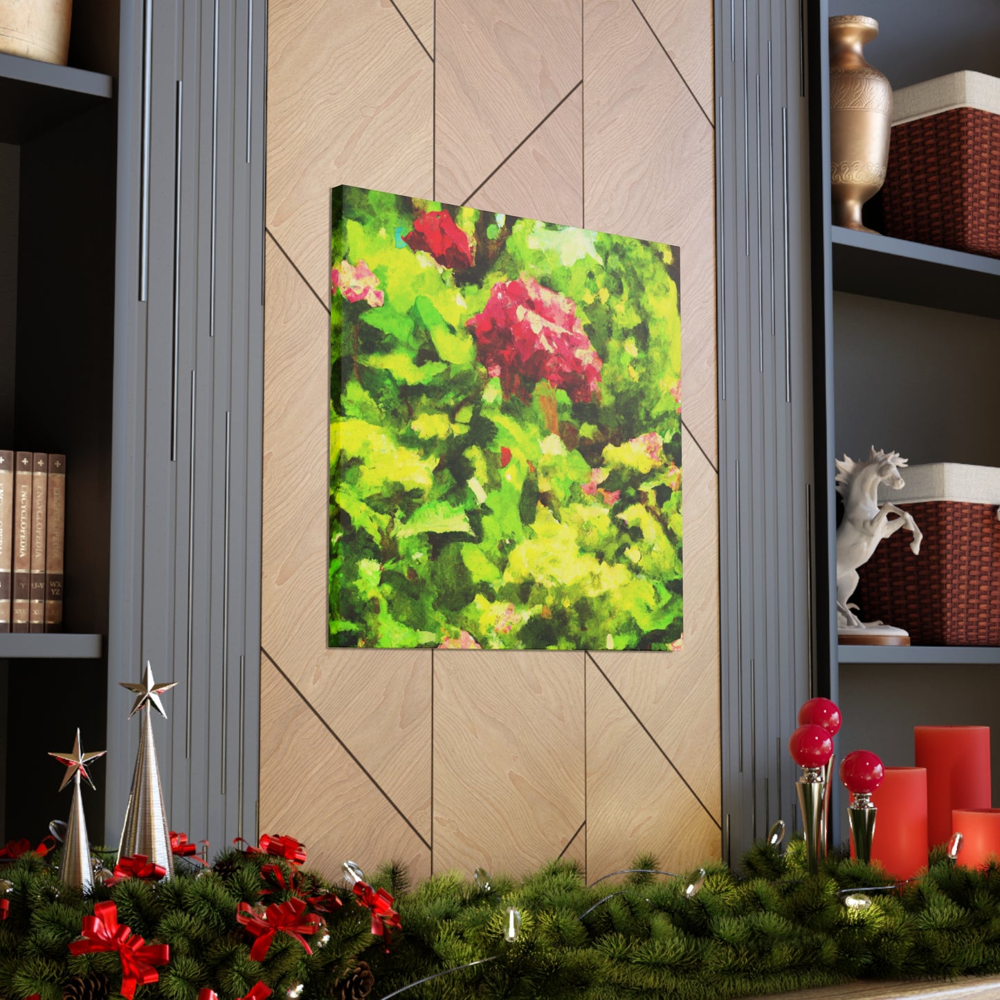 "Hydrangea Digital Tapestry" - Canvas