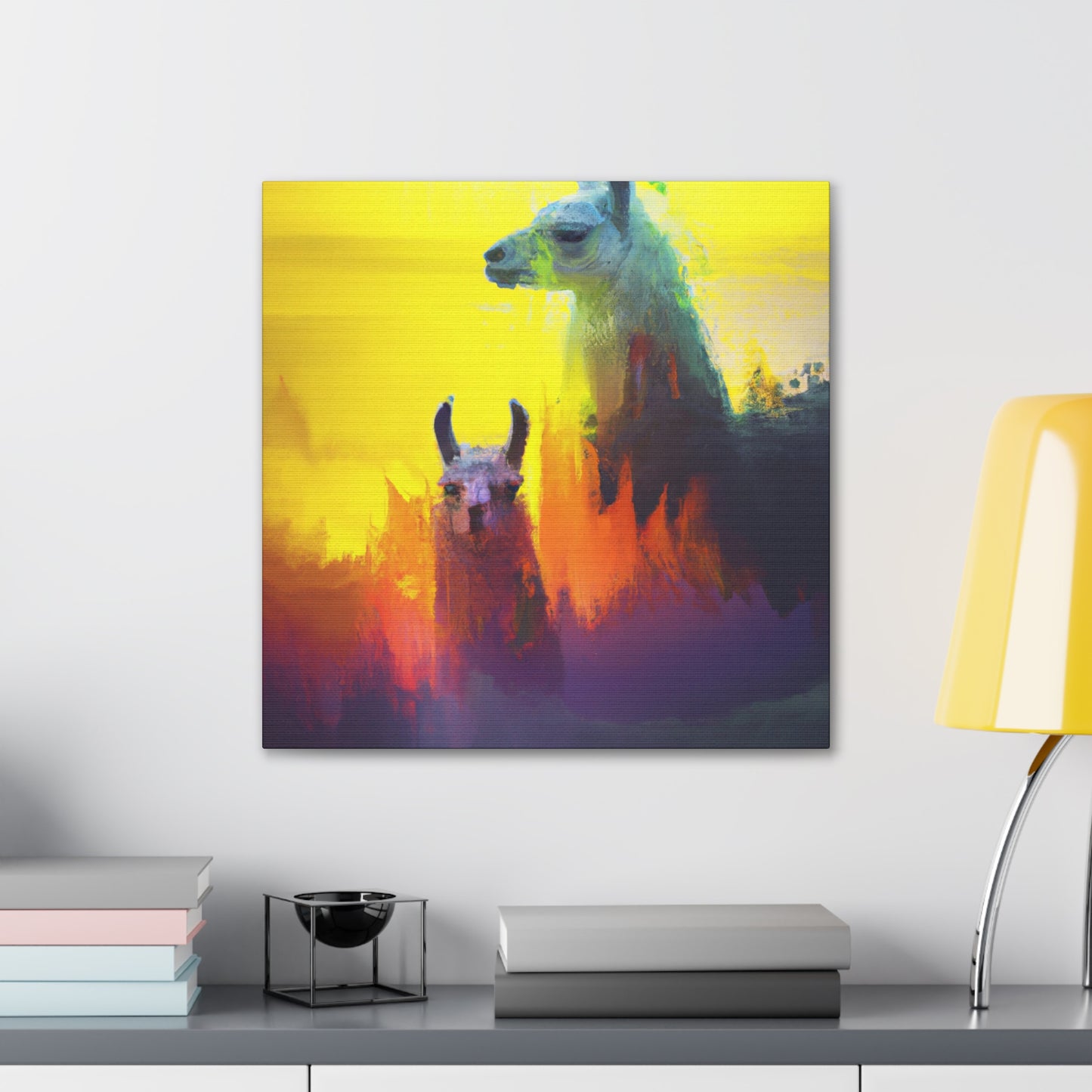 Pensive Llama Dreamscape - Canvas