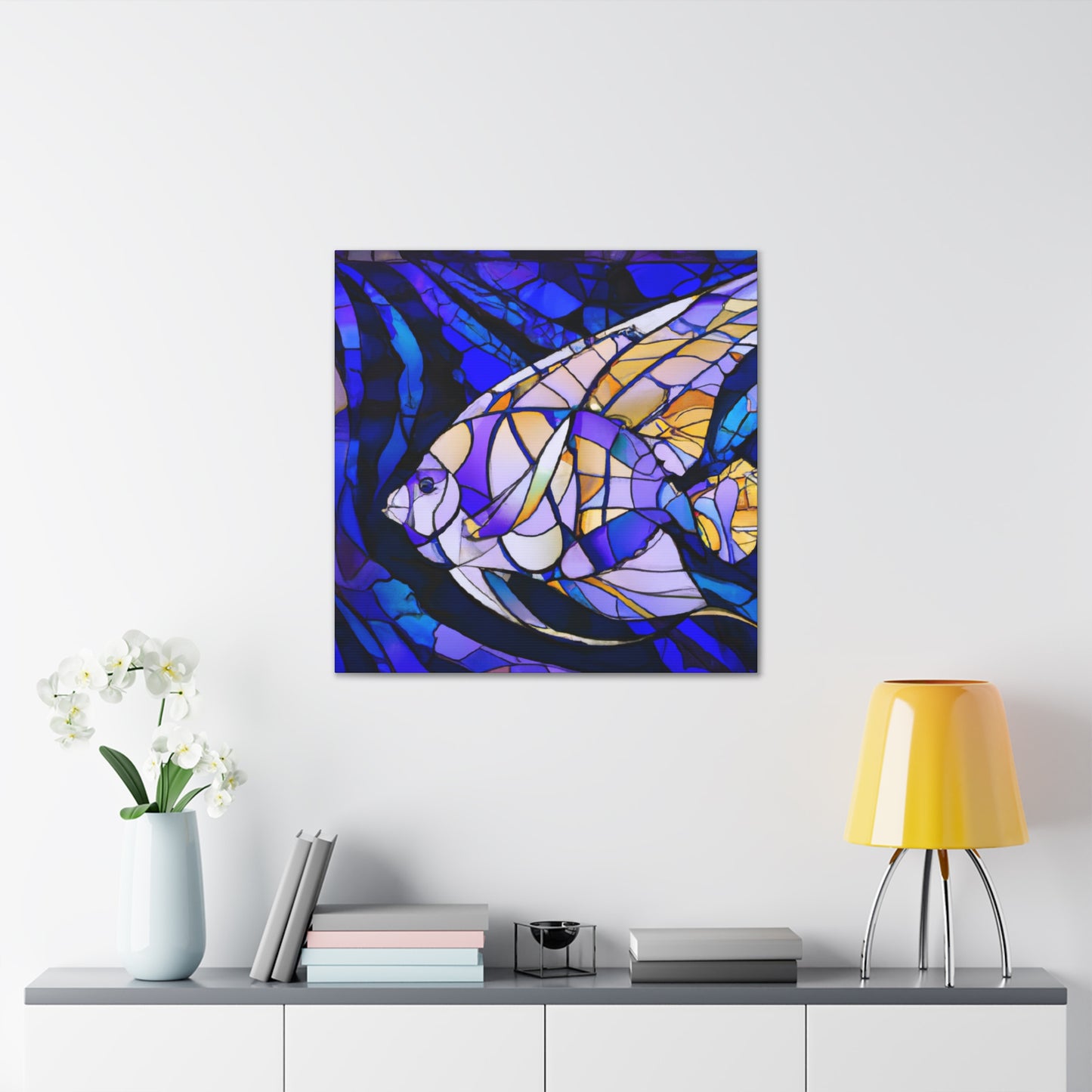 Aquatic Art Deco Angel - Canvas