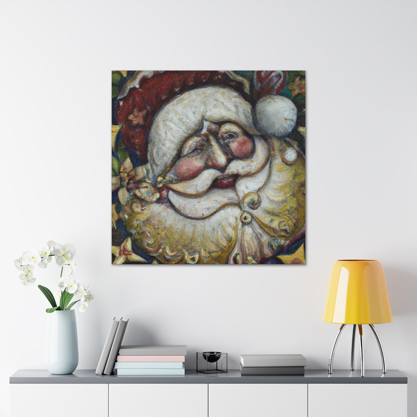 "Santa in Art Nouveau" - Canvas