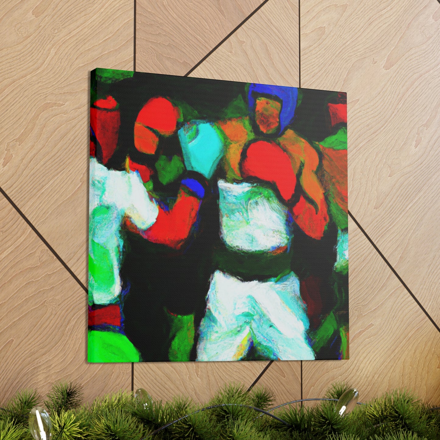 Boxing at Dusk. - Canvas