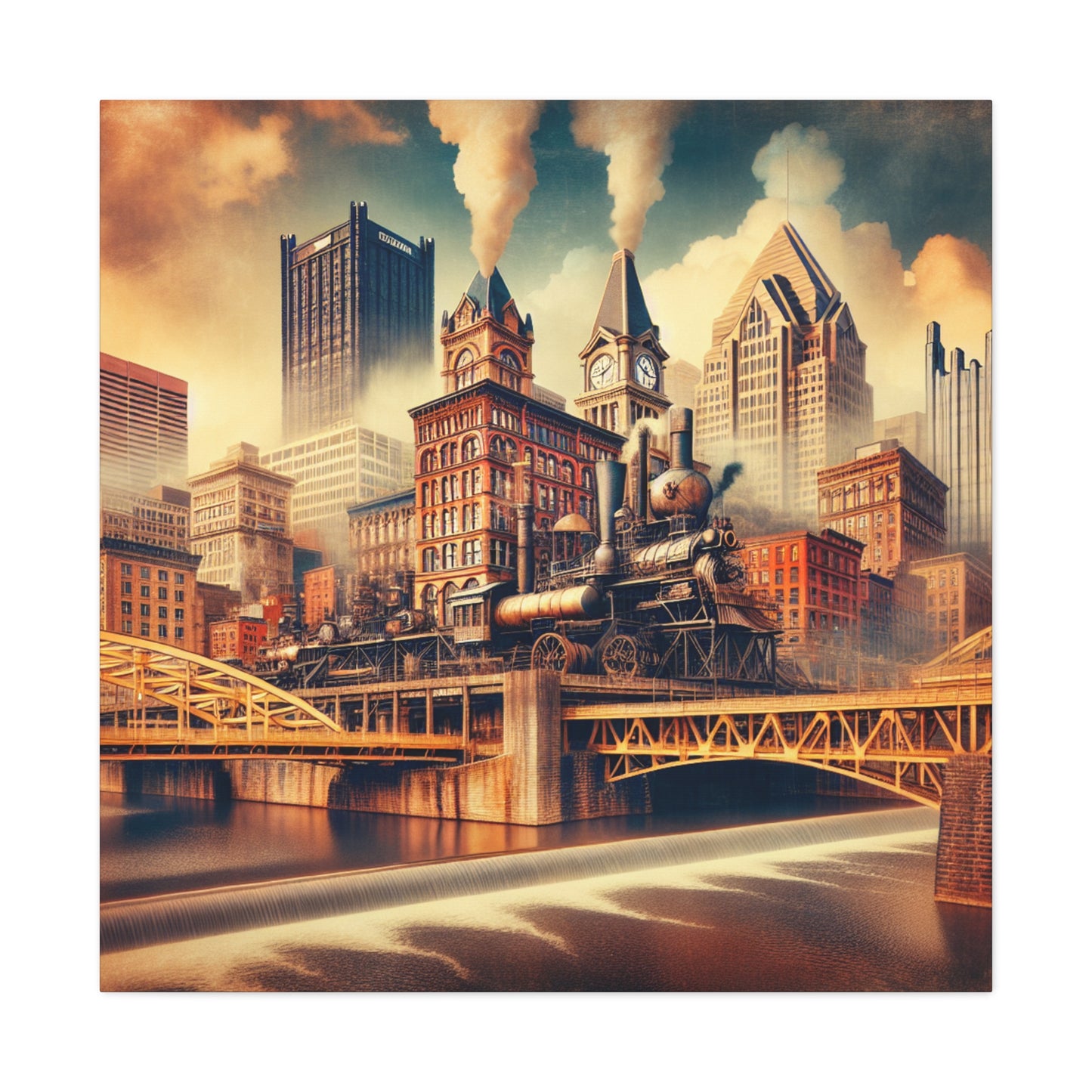 "Pittsburgh's Steam Emporium" - Canvas