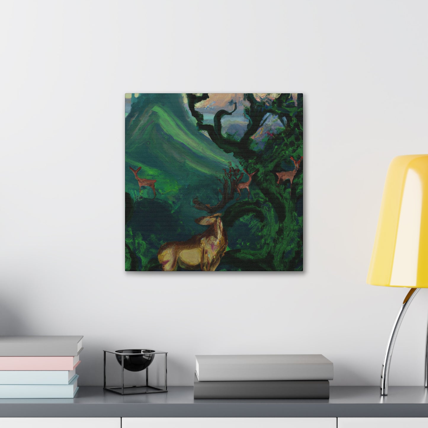 Deer in Neoclassicism - Canvas