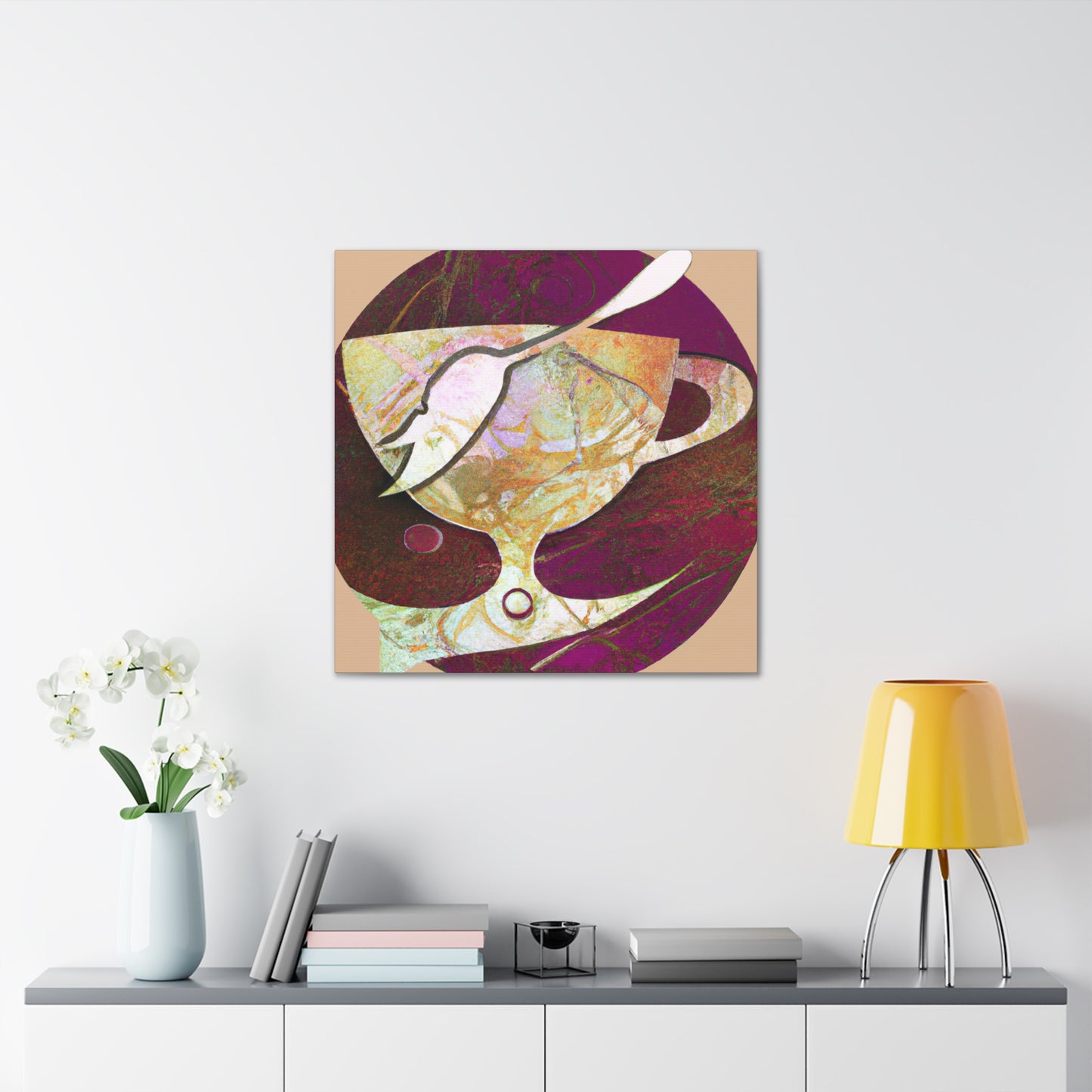 "Coffee Cup Symphony" - Canvas