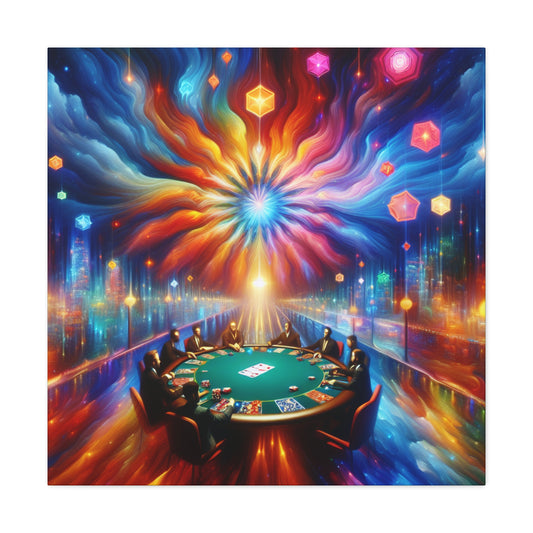 "Visions at Poker Table" - Canvas