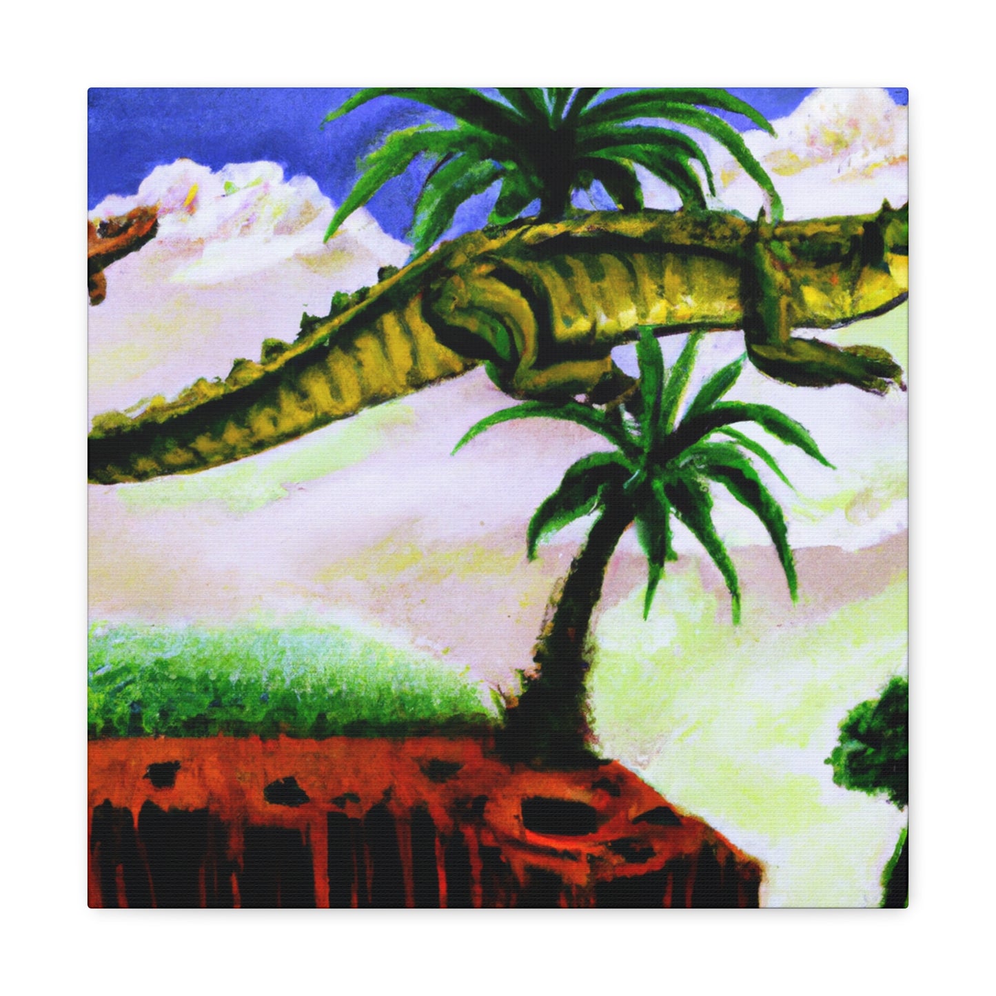 Crocodile in Organic Dream - Canvas