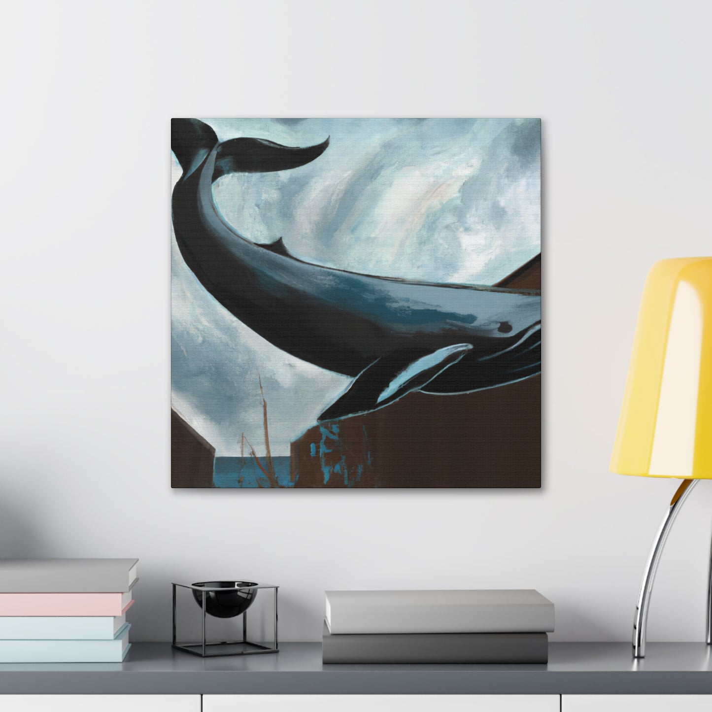 Whale in the Harbor - Canvas