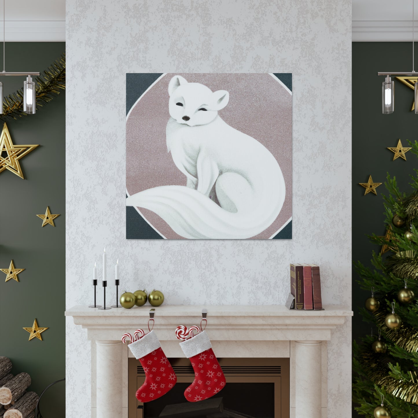 "Arctic Fox in Snow" - Canvas