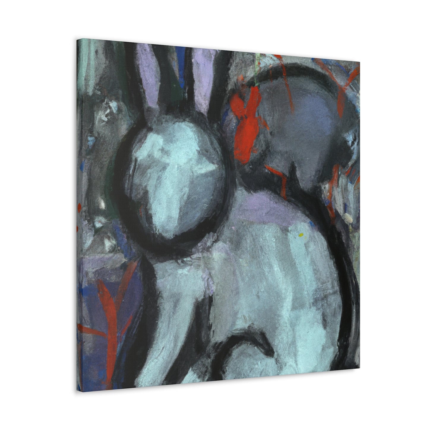 Rabbit in Bold Colors - Canvas