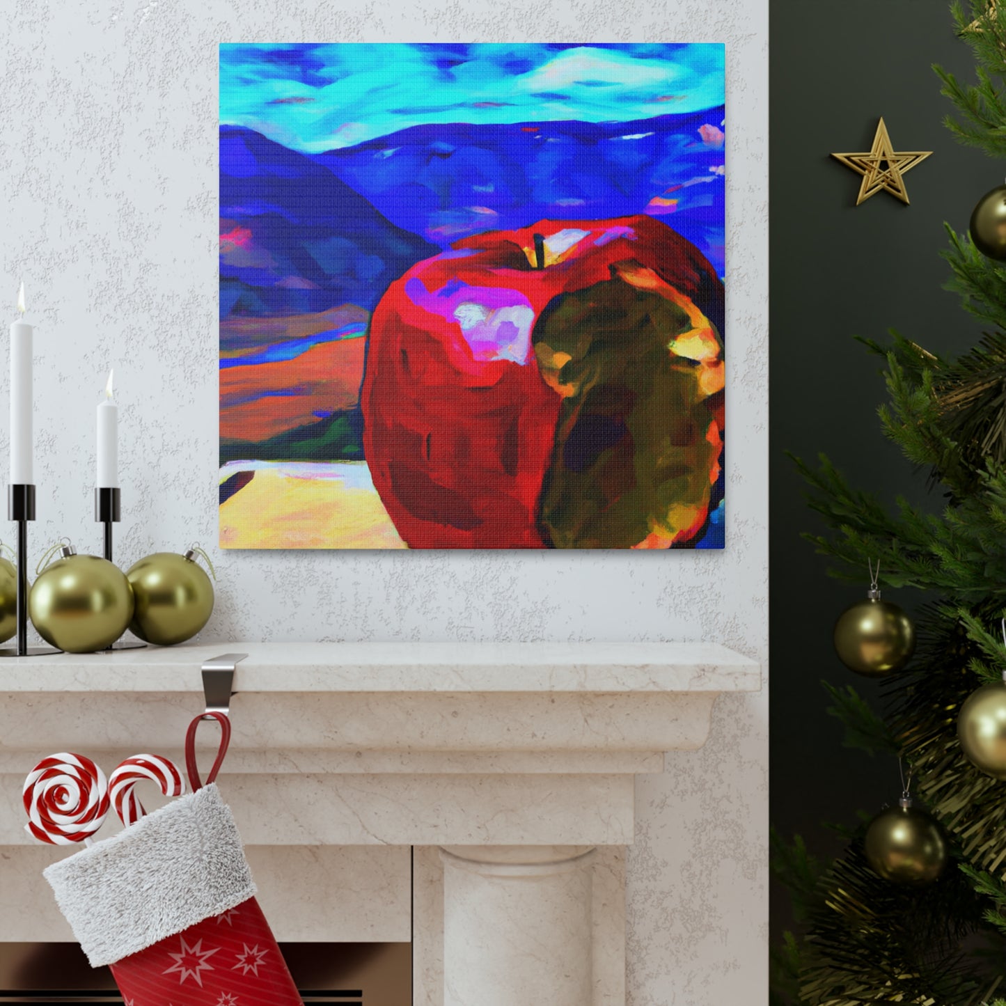 Apple Pop Reflection - Canvas