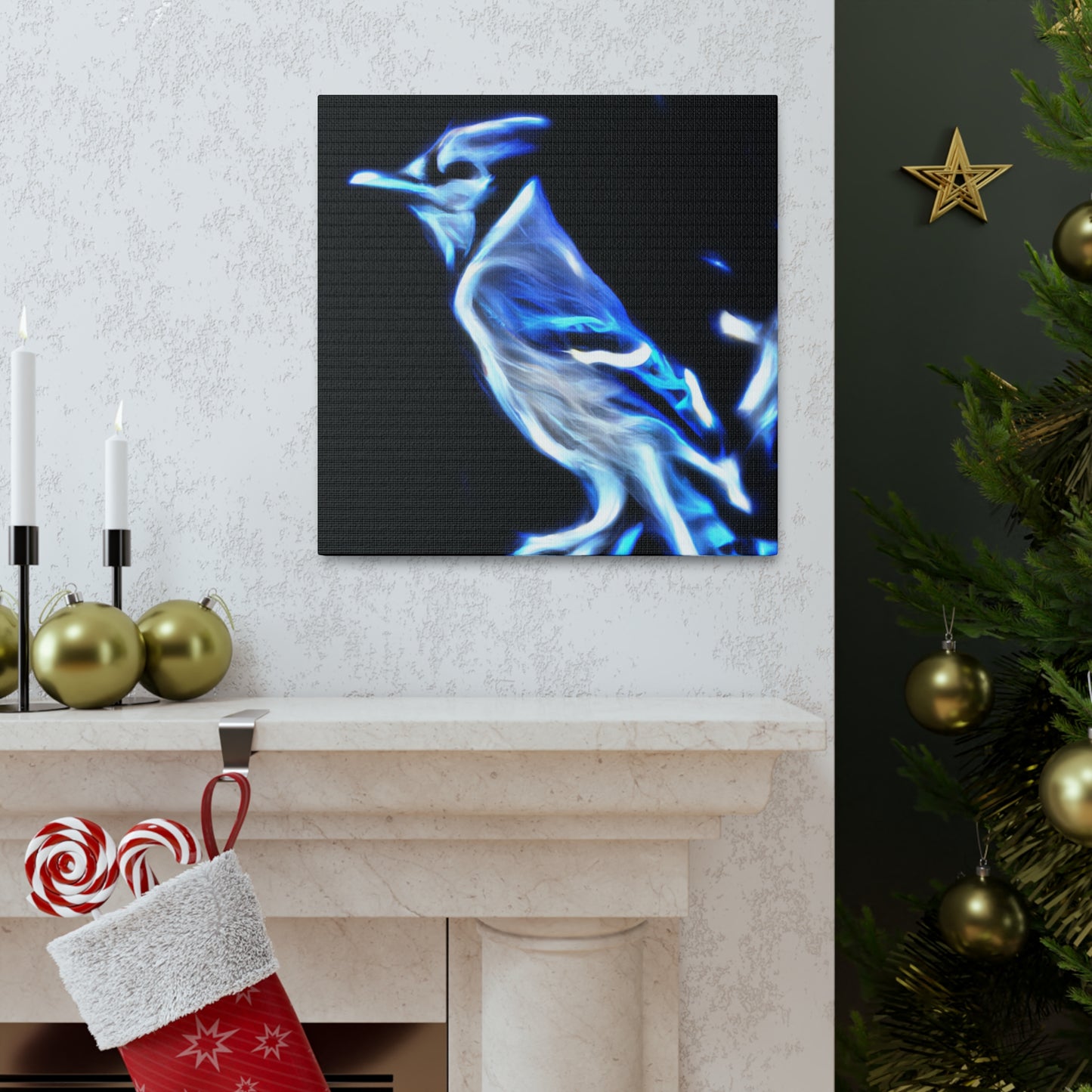 Blue Jay Expressionism - Canvas