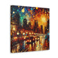 Luminescent Night Metropolis - Canvas