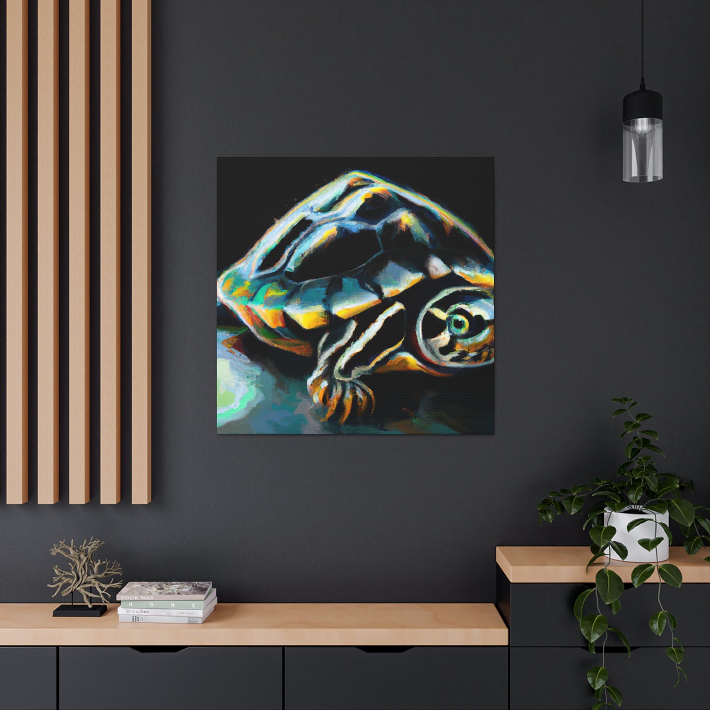 "Box Turtle Reflection" - Canvas