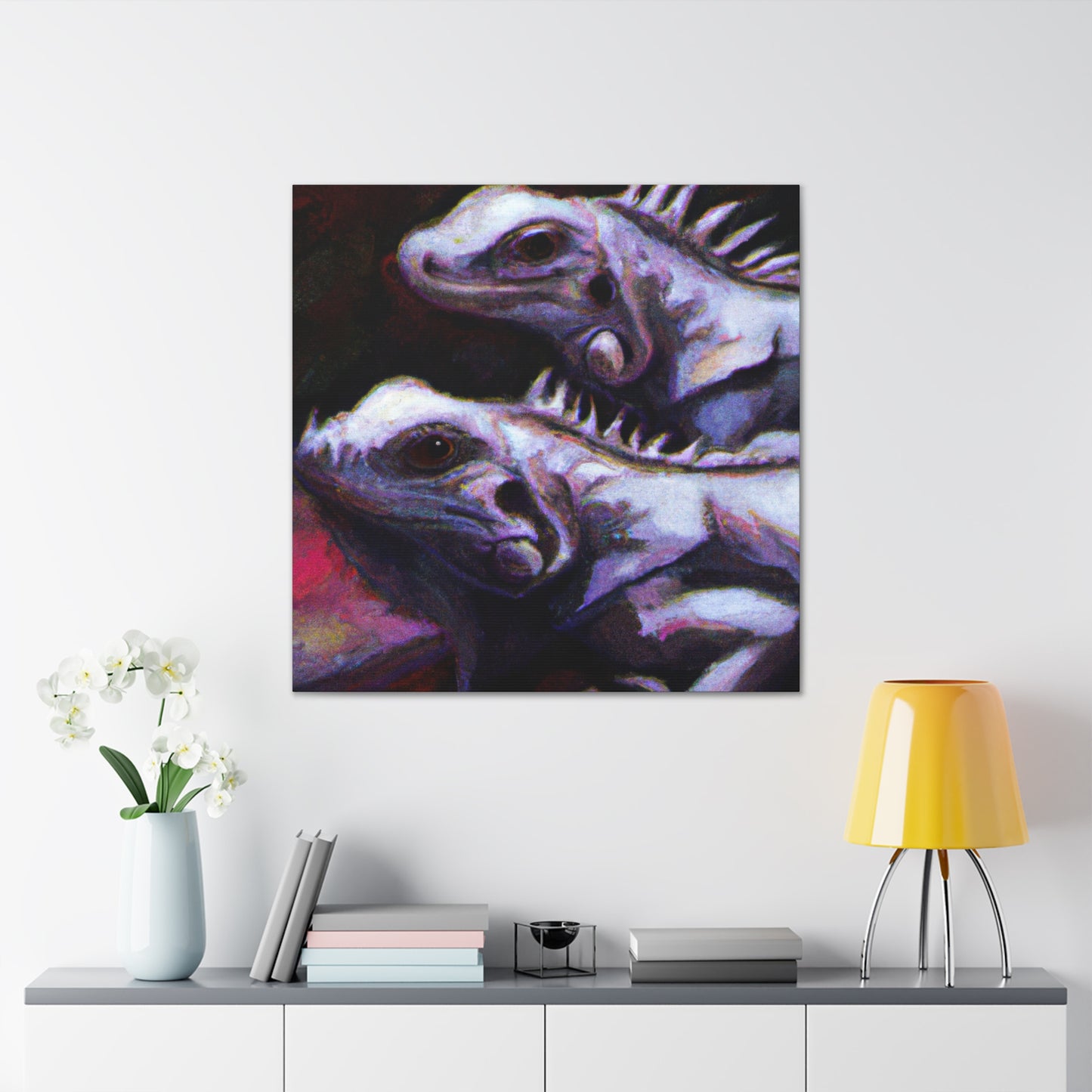 "Iguanas in Impressionism" - Canvas