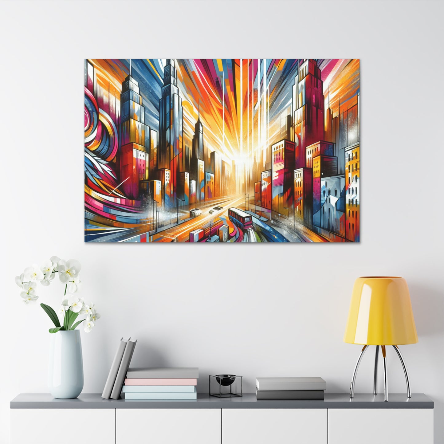 Whispers of Urban Embrace - Canvas