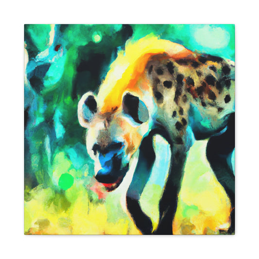 A Hyena's Illuminated Smile - Canvas