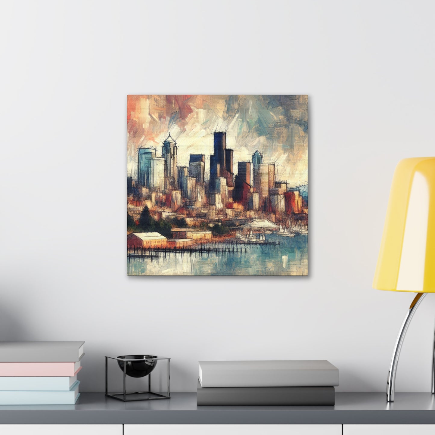 "Emerald City's Vibrant Chaos" - Canvas