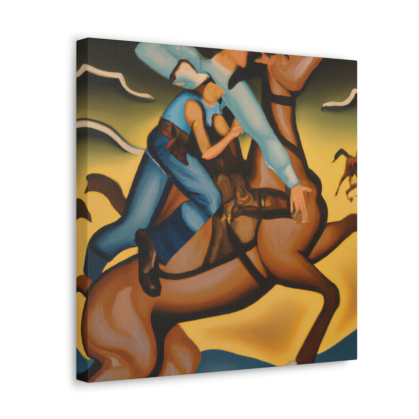 "Cowboy's Sunset Canvas" - Canvas