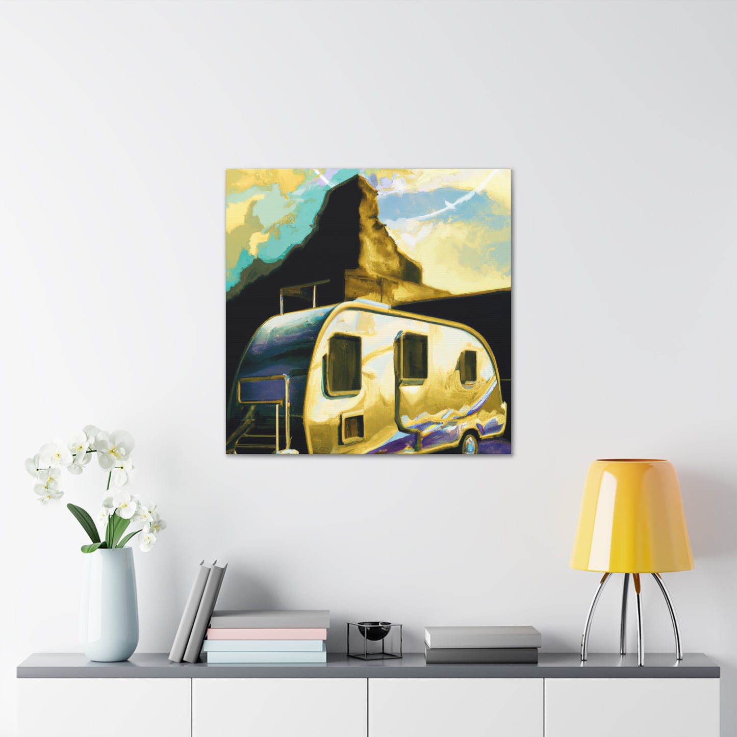 "Camping in Campervans" - Canvas