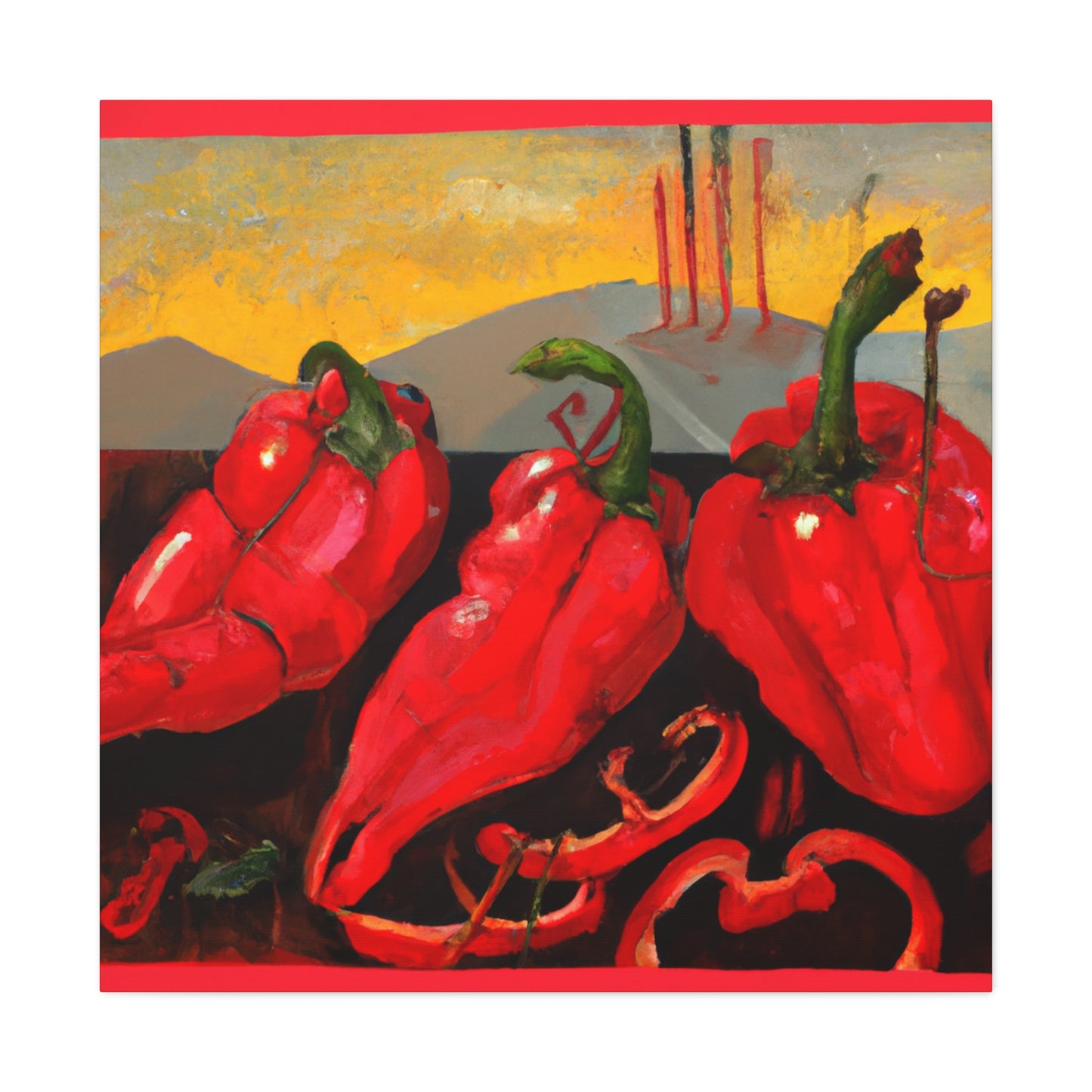 "Peppers in Illumination" - Canvas