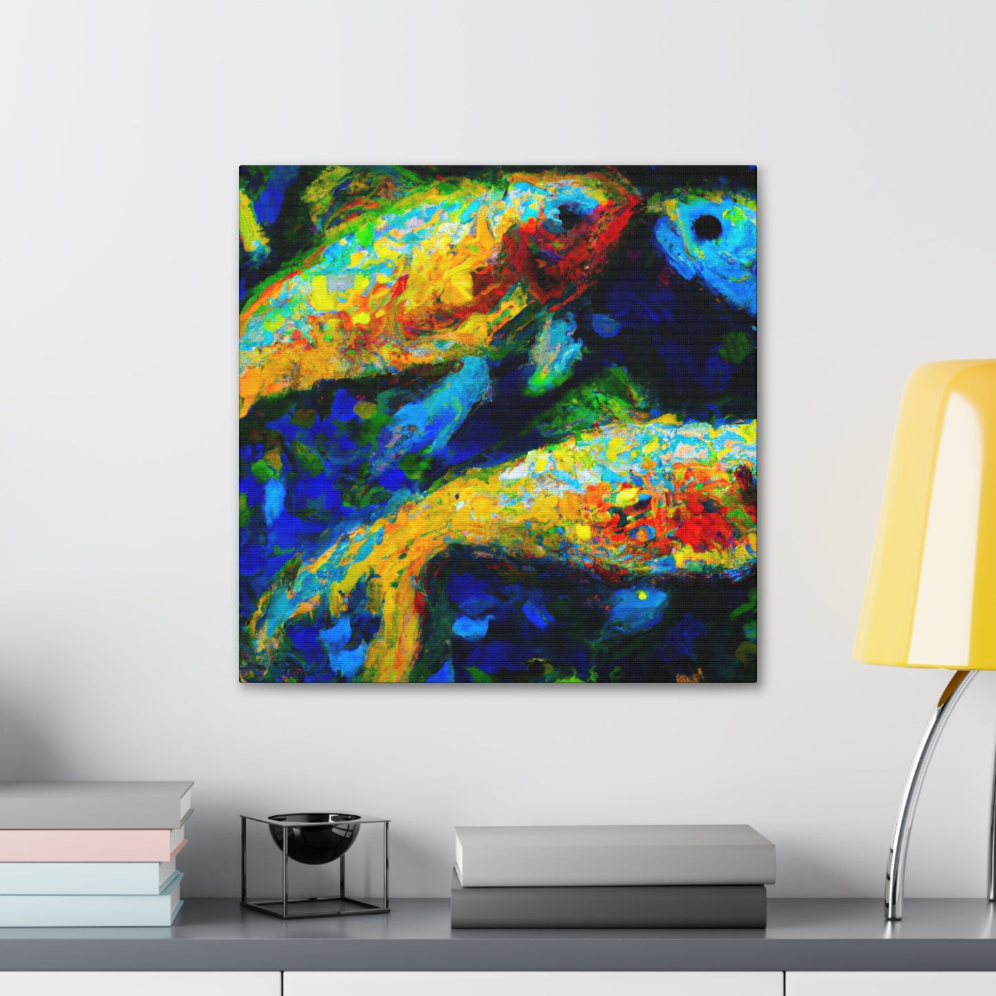 "Swordtails In Sunset Glow" - Canvas