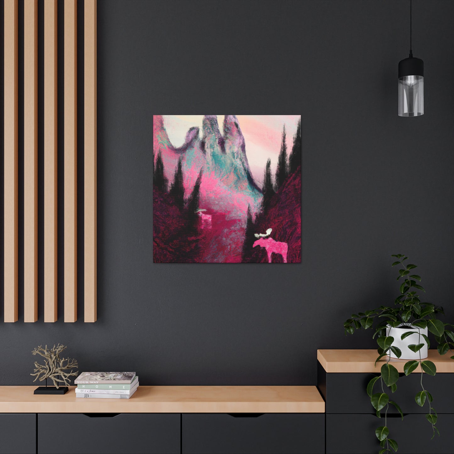 Moose in Splendour. - Canvas