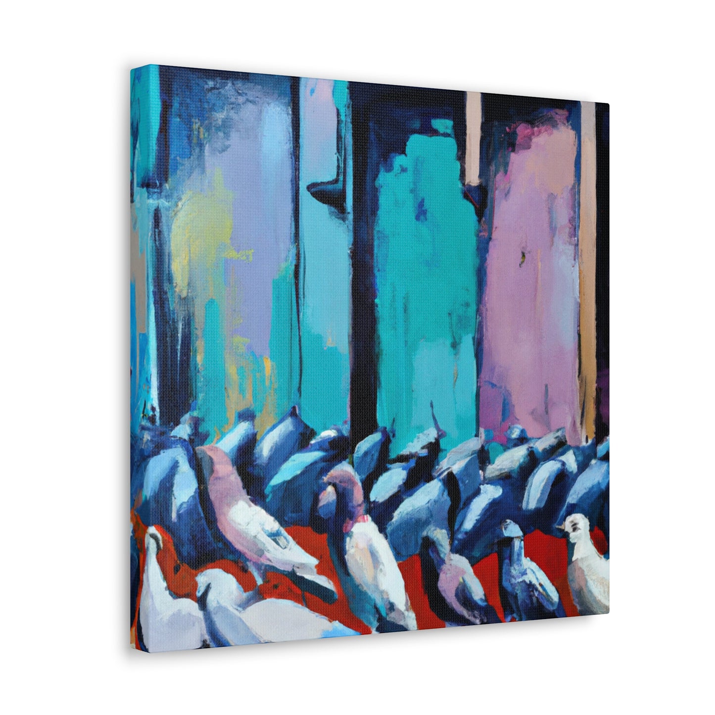 Pigeon's Artful Flight - Canvas