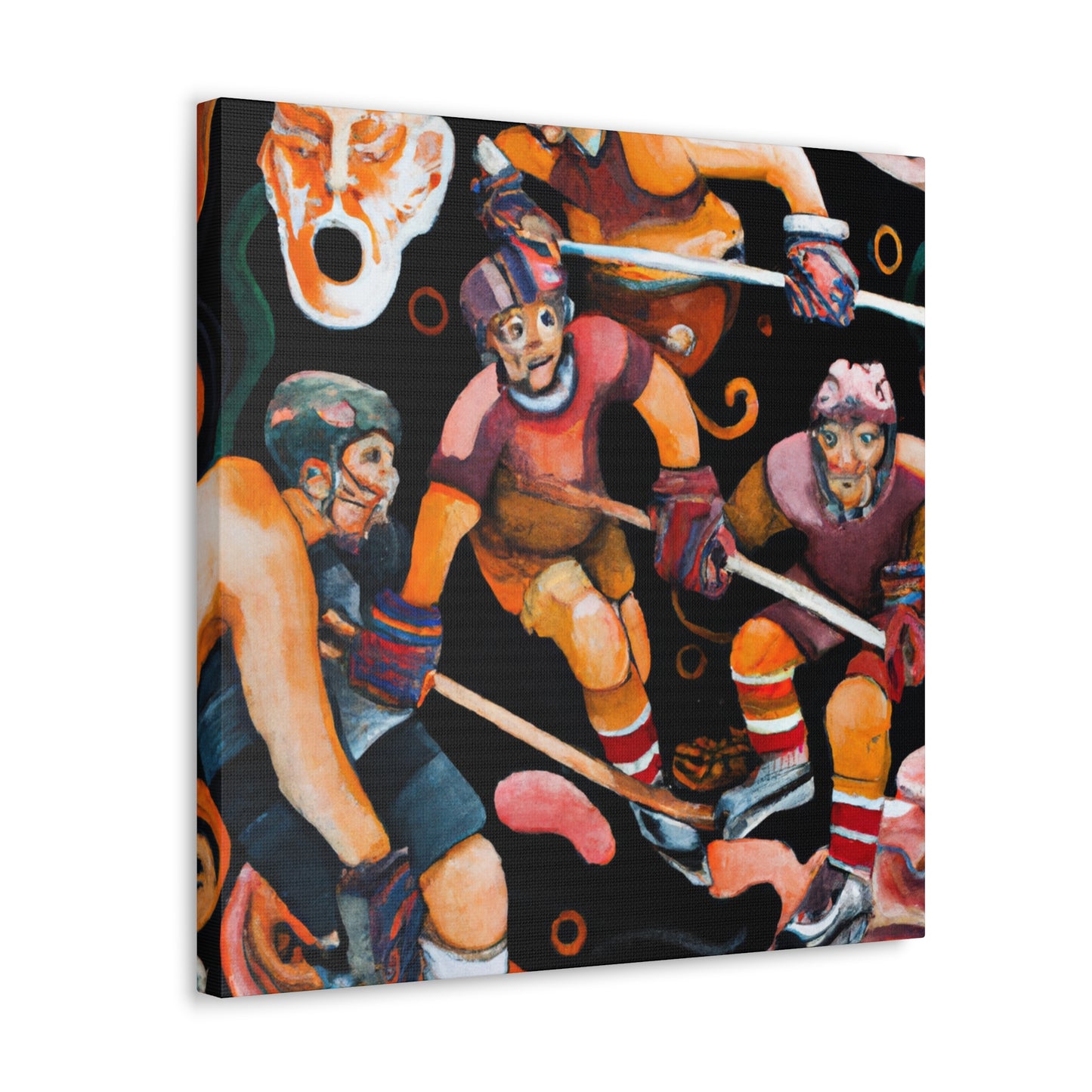 "The Hockey Rococo Painting" - Canvas