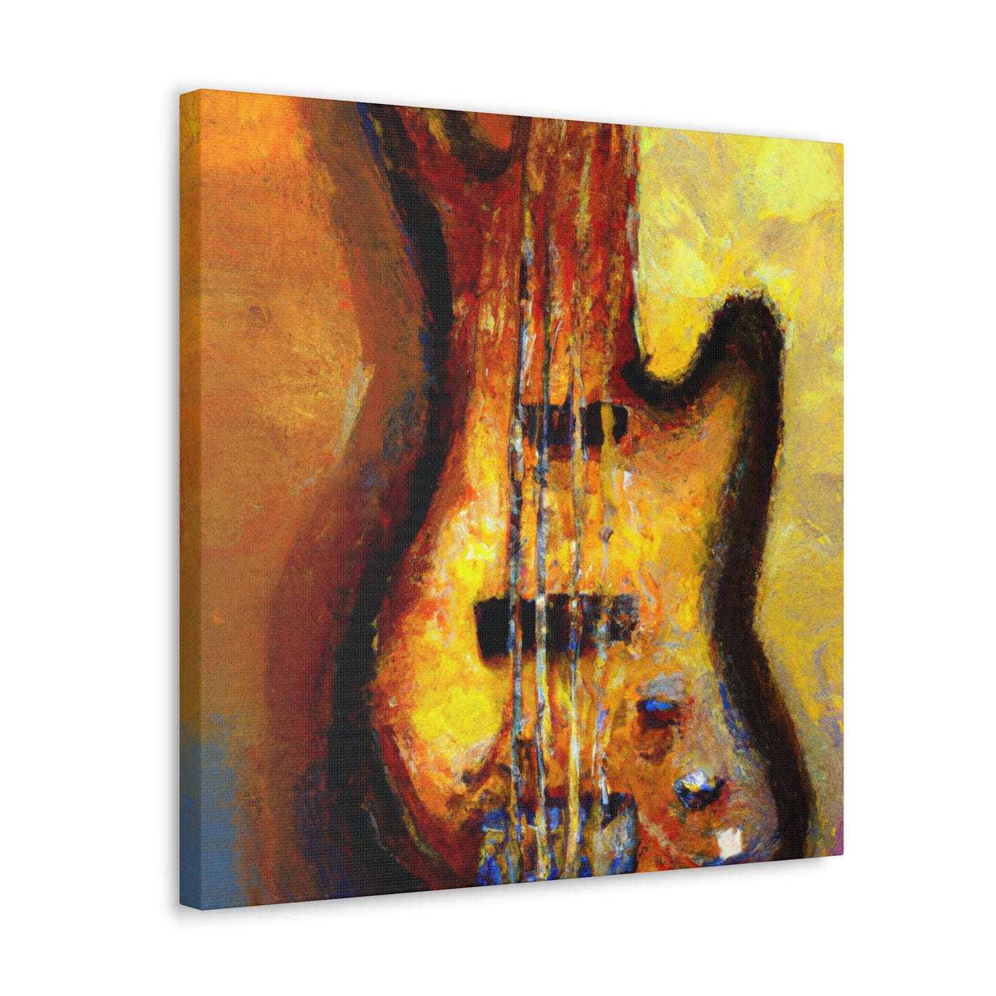 "Bass Guitar Impressionism" - Canvas